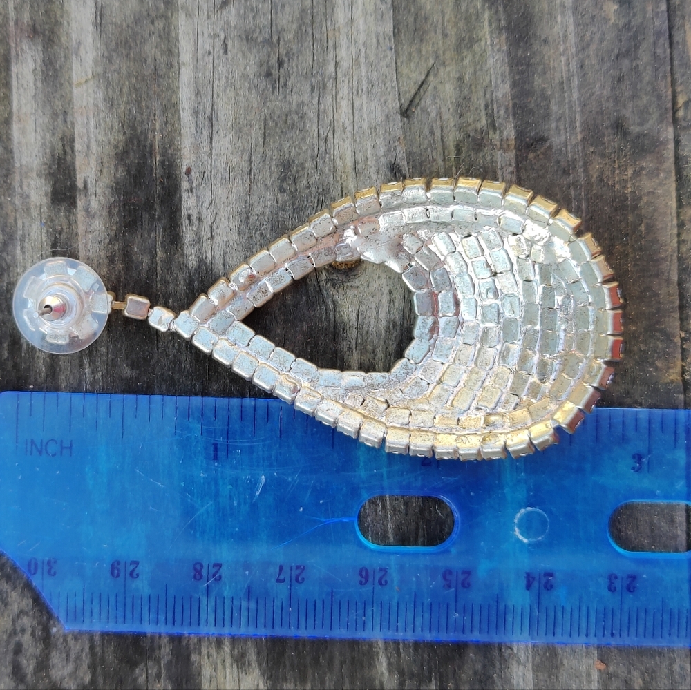🔥 Long Vintage Glamorous Rhinestone Earrings - Picture 6 of 7